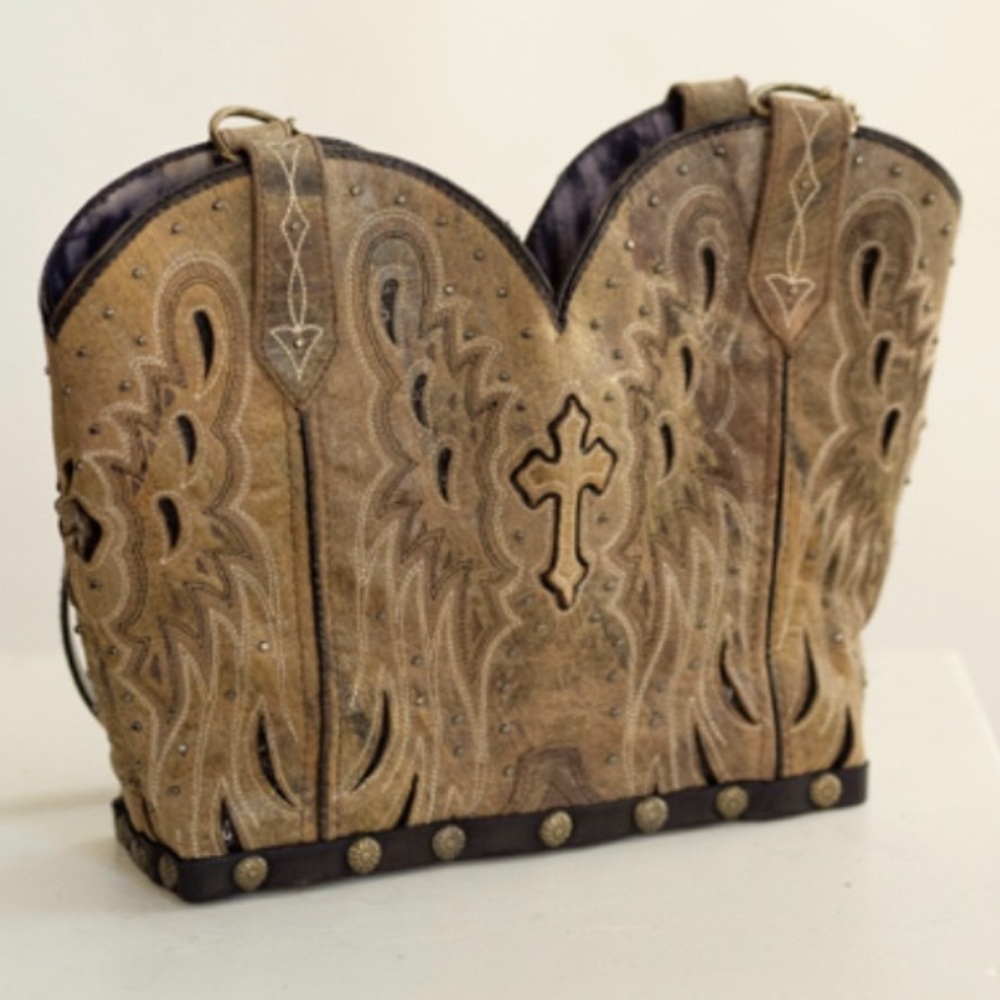 SOLD!  SOLD!  SOLD!
Light Tan Cowboy Boots Purse
